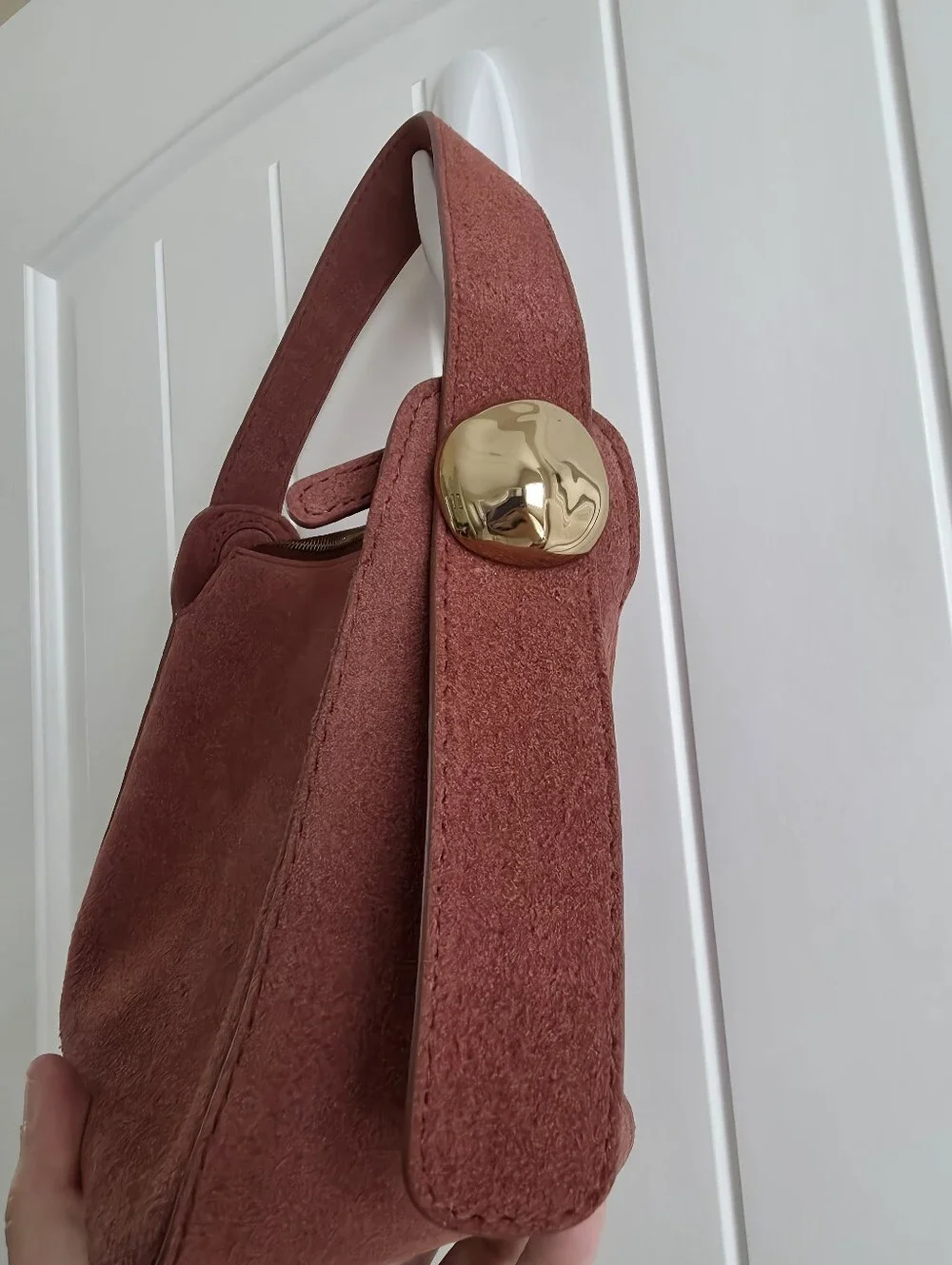 NWT Madewell The Sculpted Metal Wristlet Bag